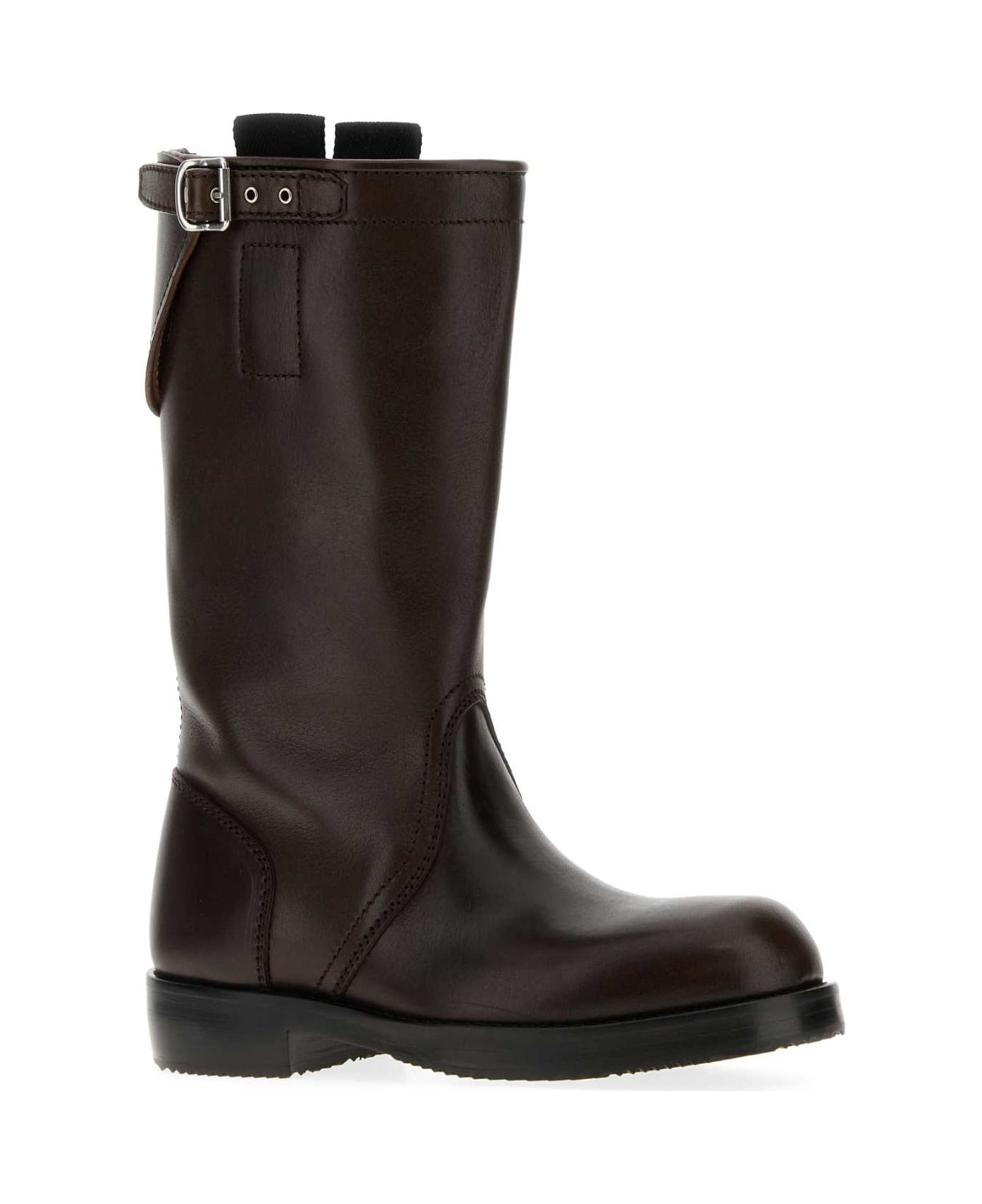 Dark Brown Leather Boots - 2