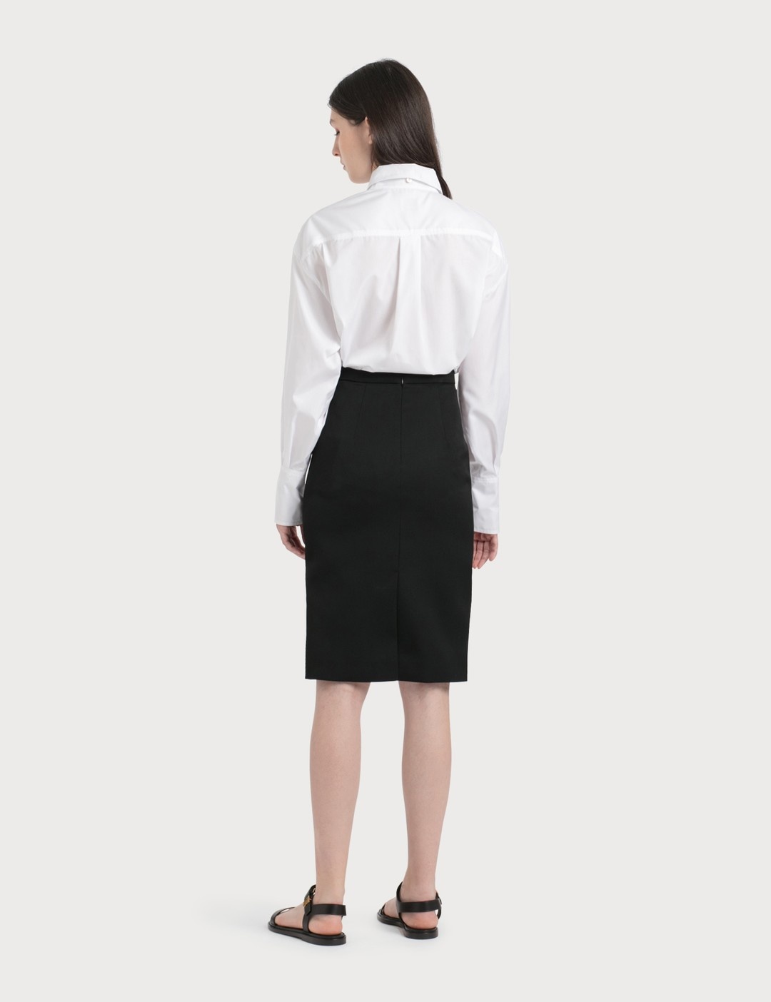 GRAIN DE POUDRE WOOL STEP-THROUGH SKIRT - 3