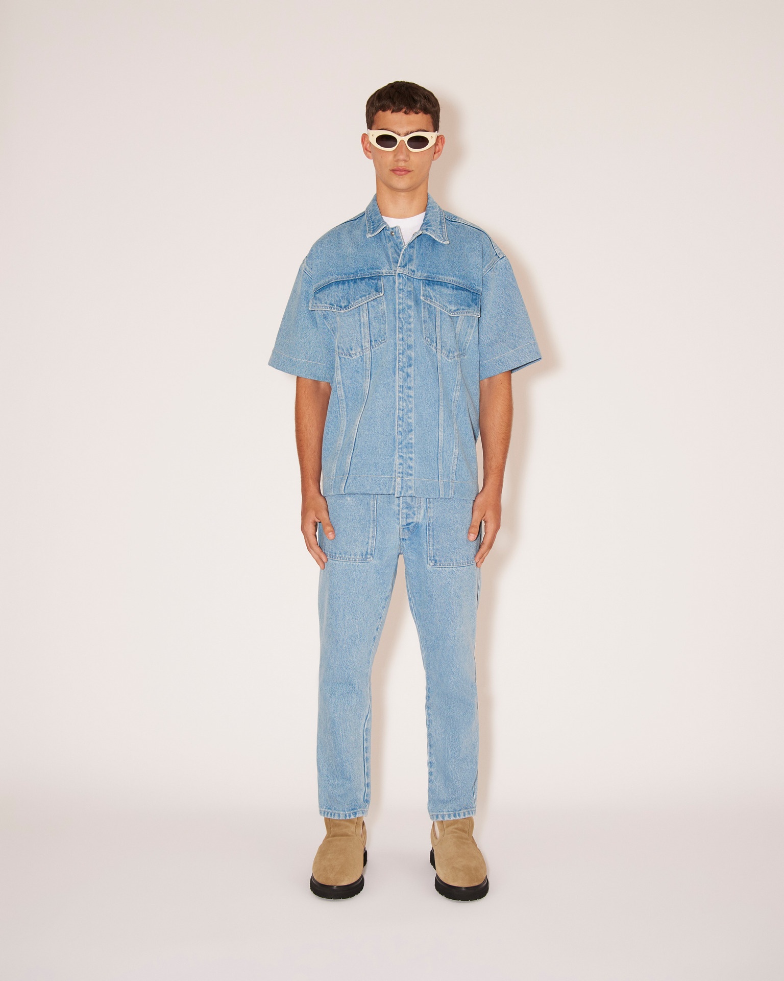NIKO - Upcycled denim shirt - Light Wash - 2