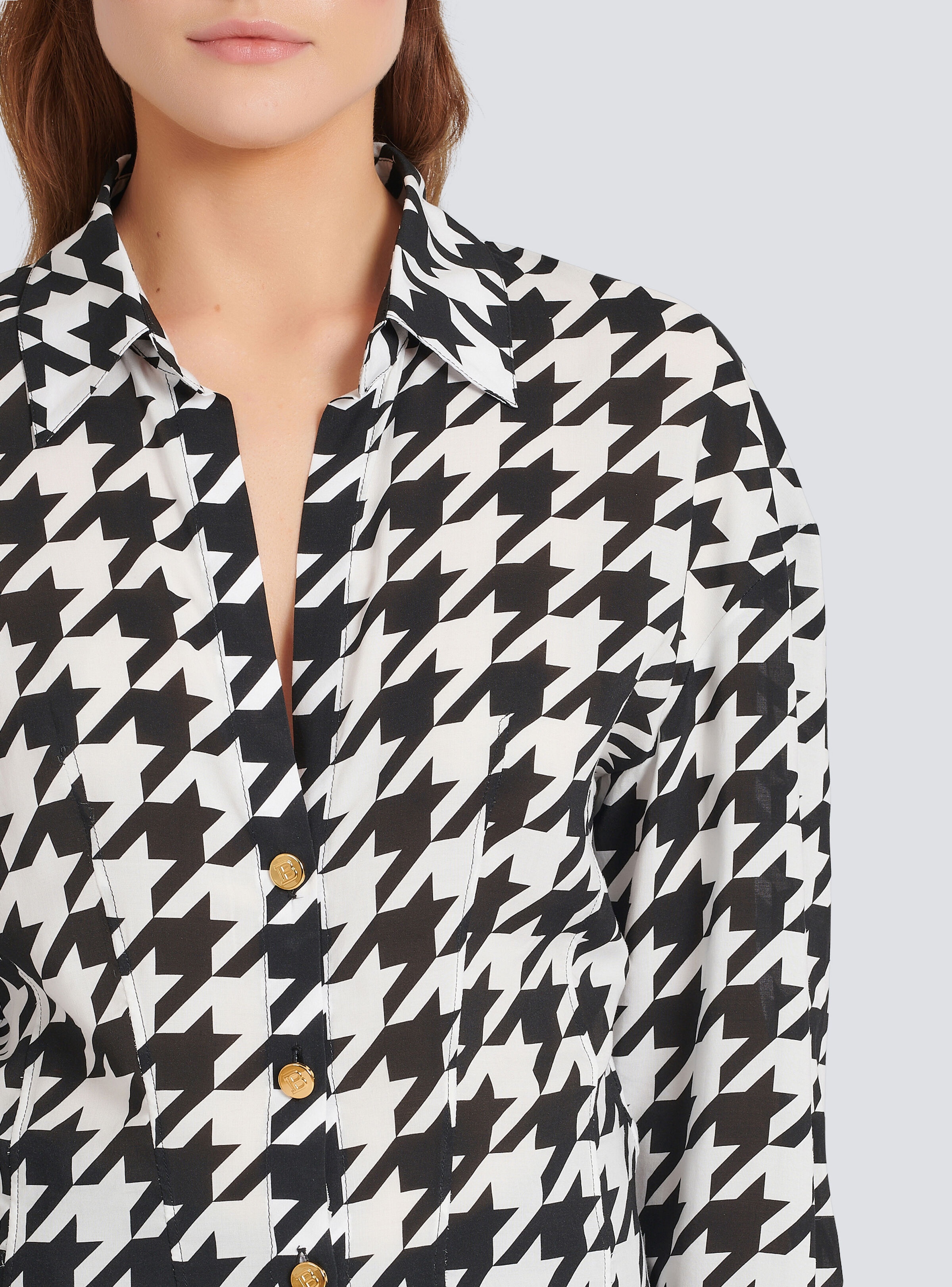 Houndstooth print shirt - 7