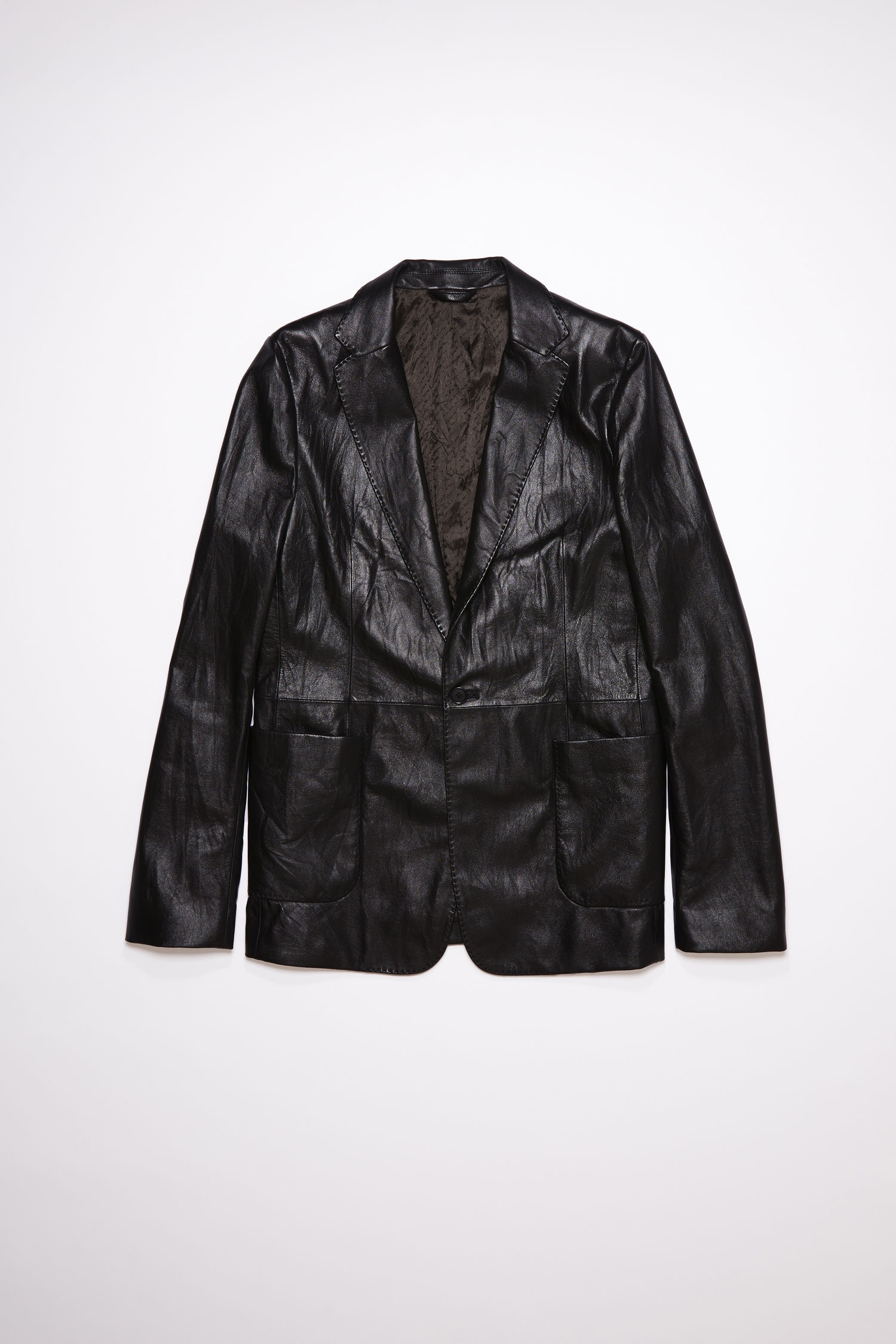 Leather suit jacket - Black - 1