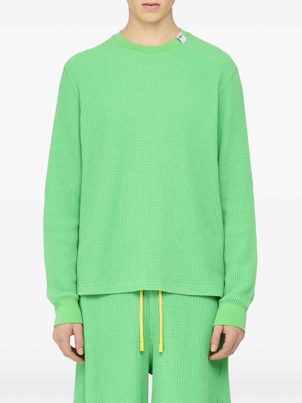 waffle cotton sweater - 3