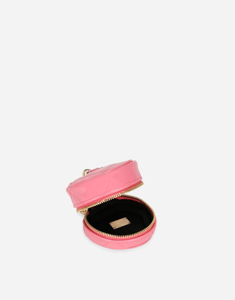 Dolce & Gabbana Patent leather coin pocket and rhinestone-detailed DG logo outlook