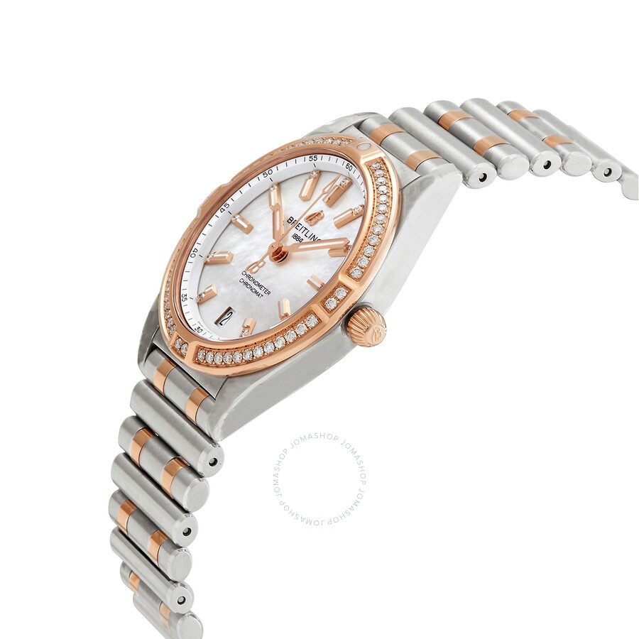 Breitling Chronomat Quartz Chronometer Diamond Mother of Pearl Dial Two-tone Ladies Watch U77310591A - 2