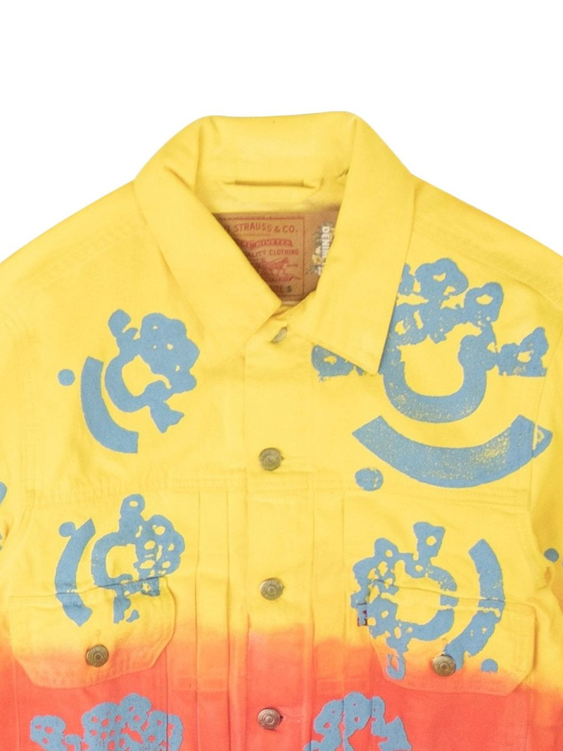 DENIM TEARS gradient-print denim jacket outlook