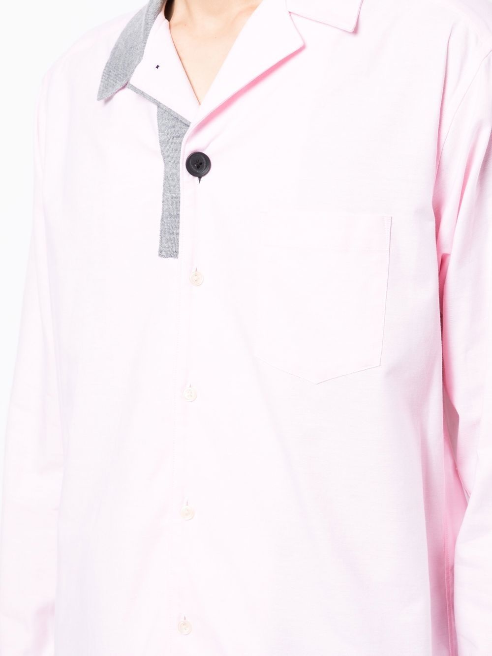 spread-collar button-down shirt - 5