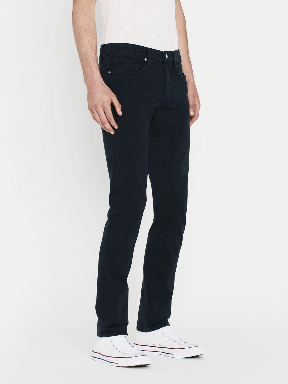 L'Homme Slim Twill in Garage Navy - 4