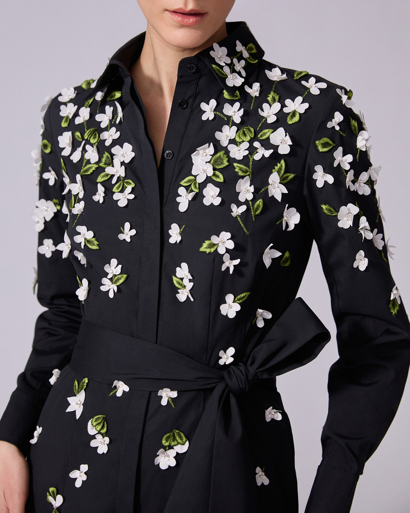Floral-Embroidered Midi Dress 4