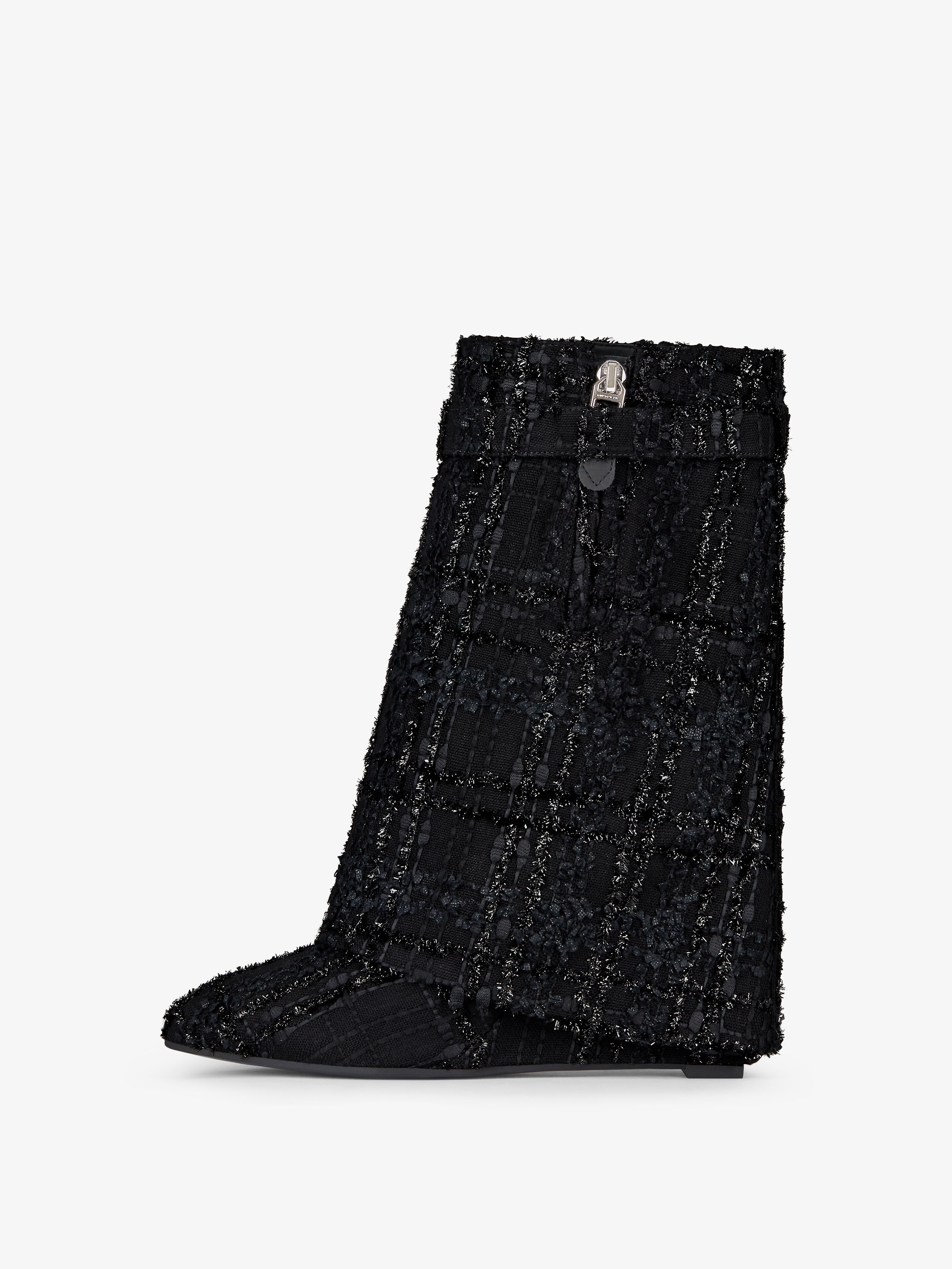 SHARK LOCK ANKLE BOOTS IN TWEED - 5