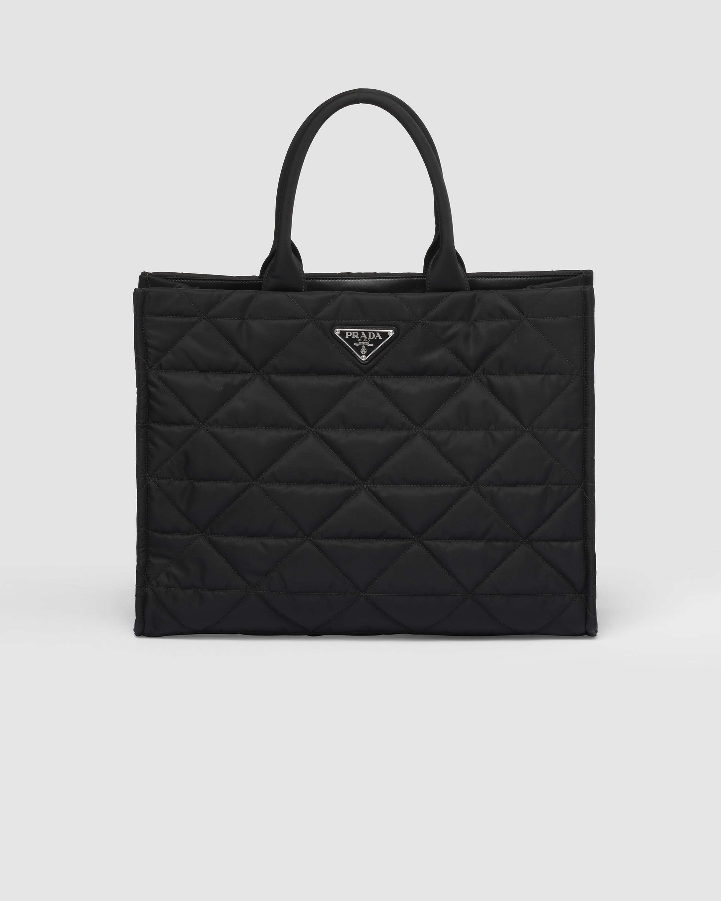 Re-Nylon shopping bag with topstitching - 1