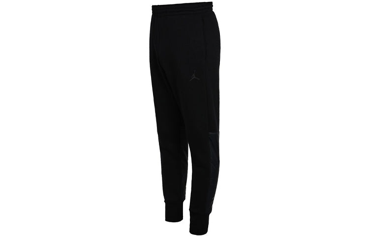 Air Jordan Sw Aj11 Hybrid Logo Loose Fleece Lined Bundle Feet Sports Pants Black 908365-010 - 3