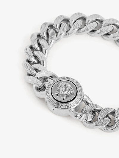 VERSACE Logo-engraved metal bracelet outlook