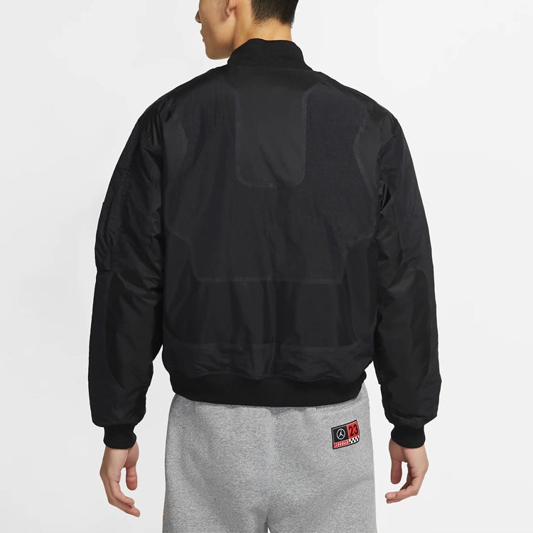 Air Jordan 23 Engineered Numeric Pattern Baseball Collar Long Sleeves Jacket Black CV2787-010 - 4