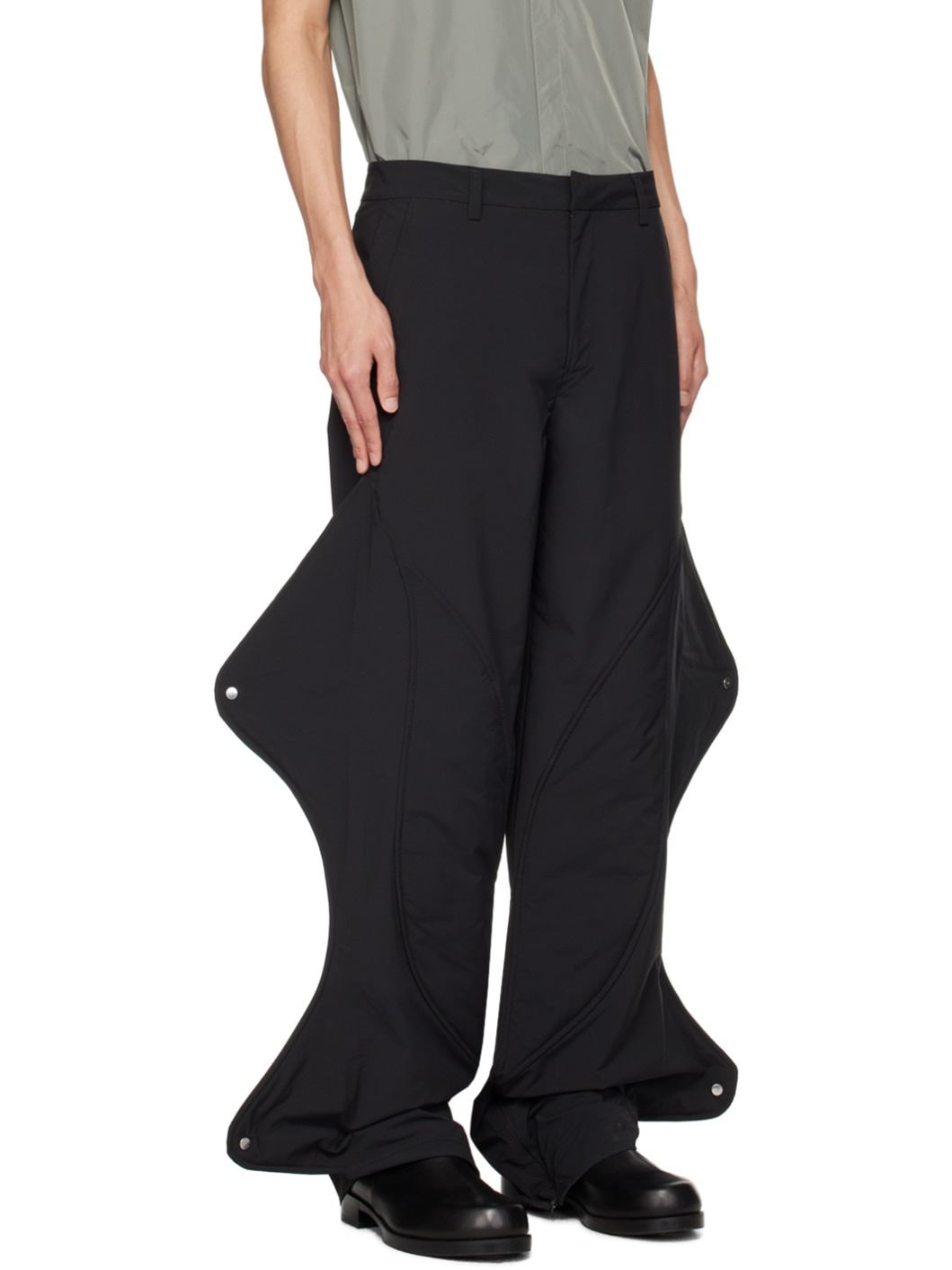 Black Concordance Puffer Trousers - 2