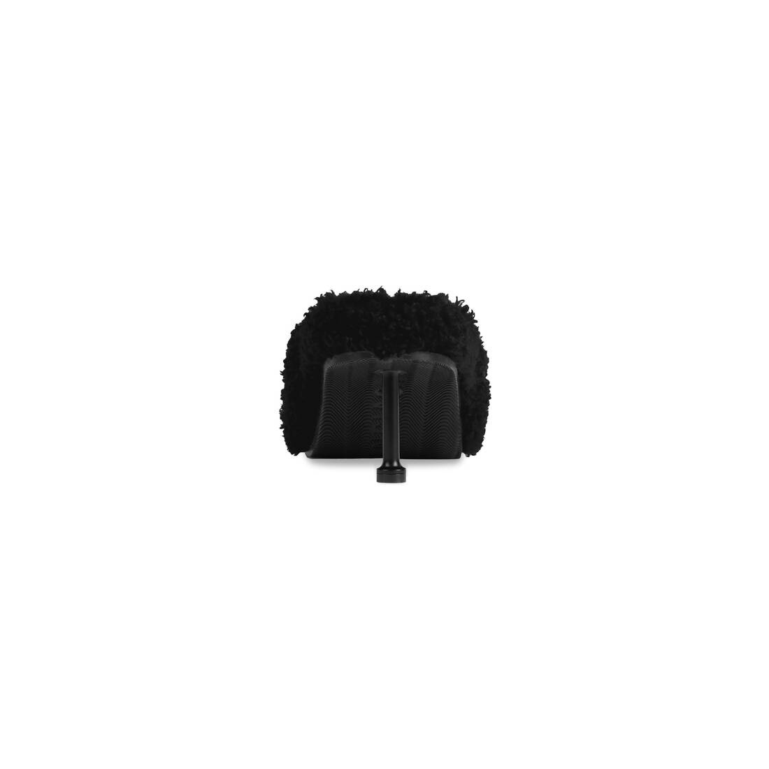 Women's Furry 80mm Sandal in Black/white/red - 4