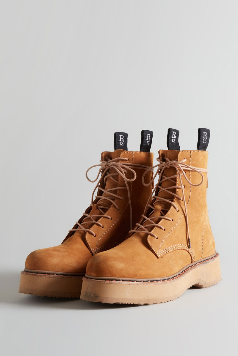 SINGLE STACK BOOT - TAN NUBUCK 1