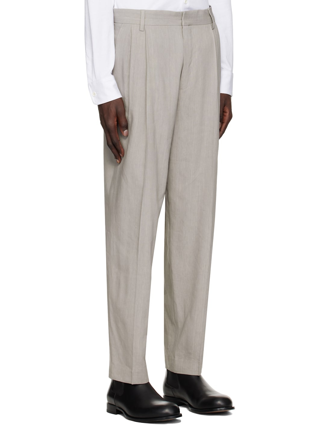 Gray Pleated Trousers - 2