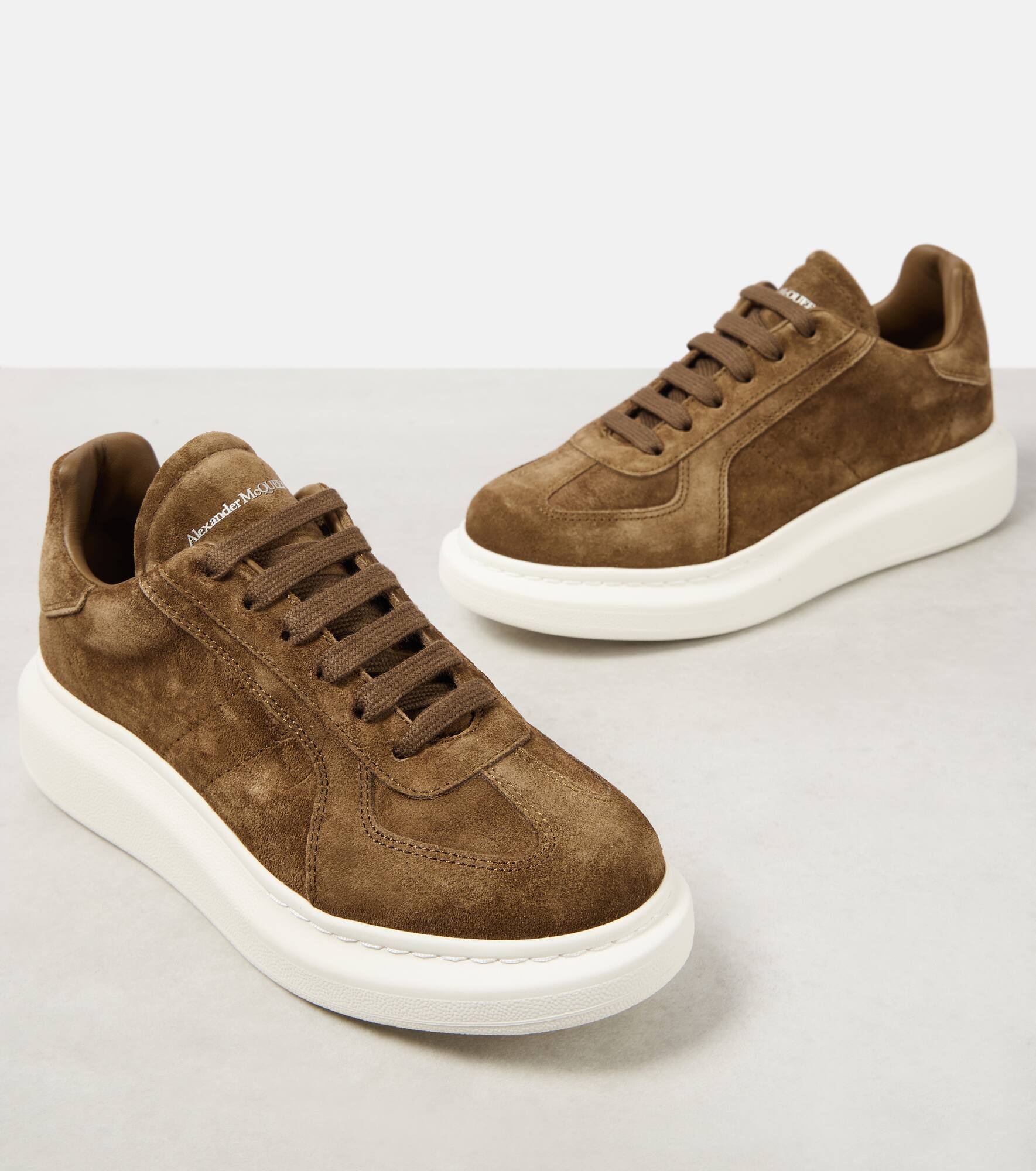 Suede platform sneakers - 4