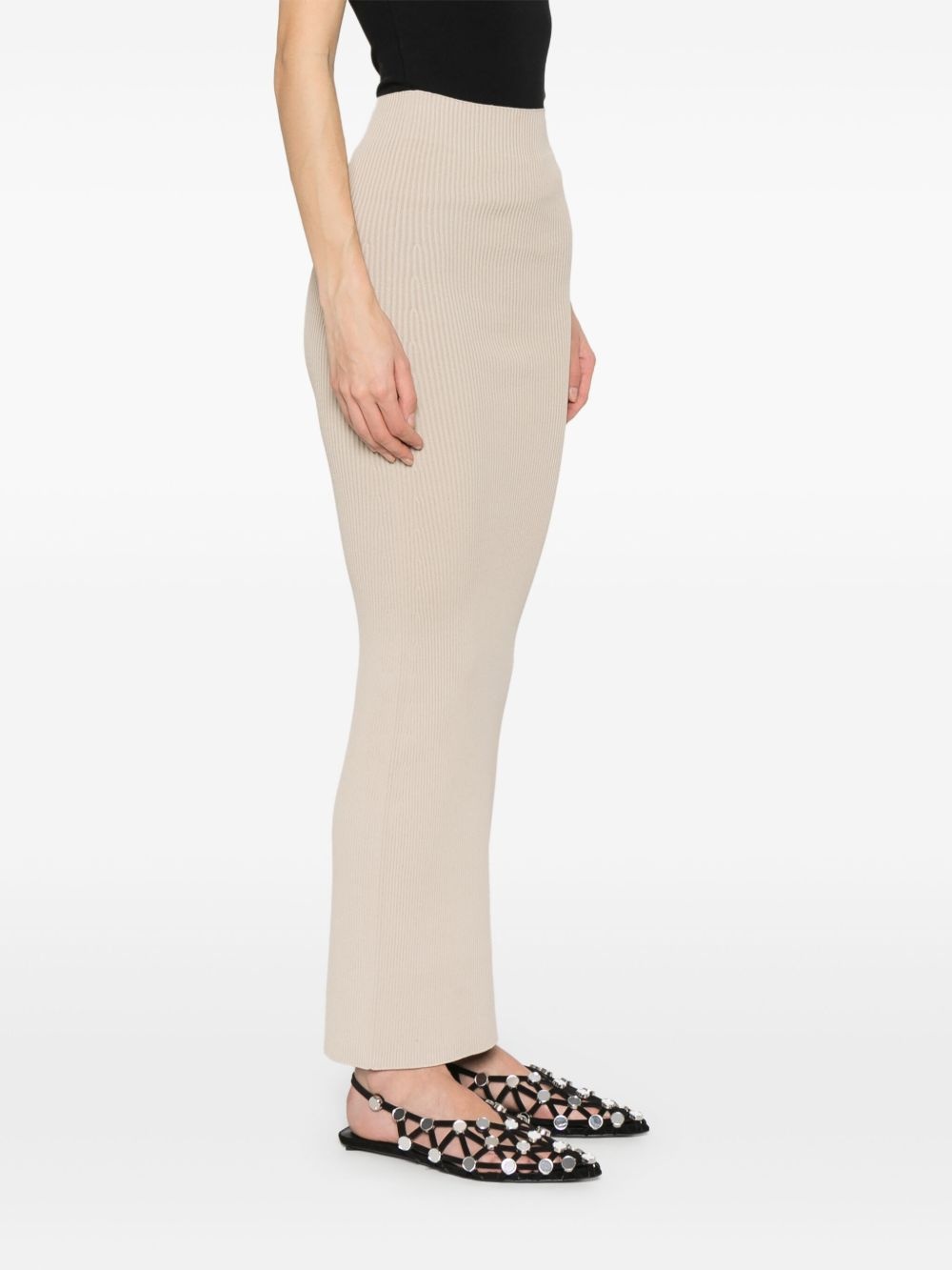 ribbed midi skirt - 3