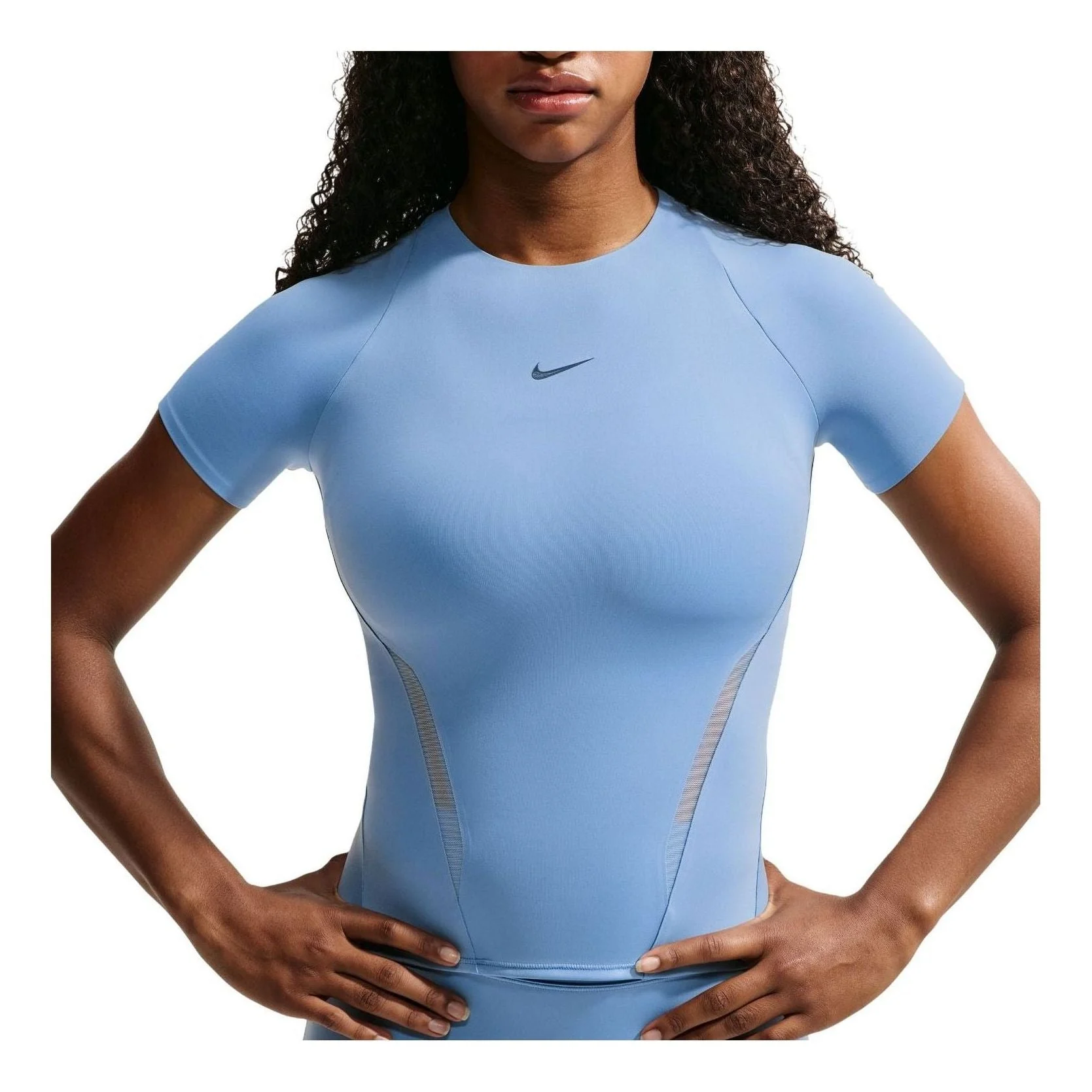 (WMNS) Nike Universa Mesh T-Shirt 'Work Blue Chambray New Slate' IM9945-486 - 1