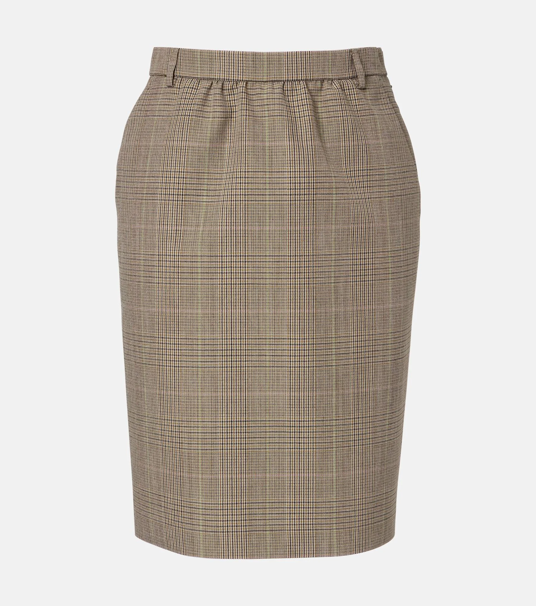 Prince of Wales check wool pencil skirt - 1