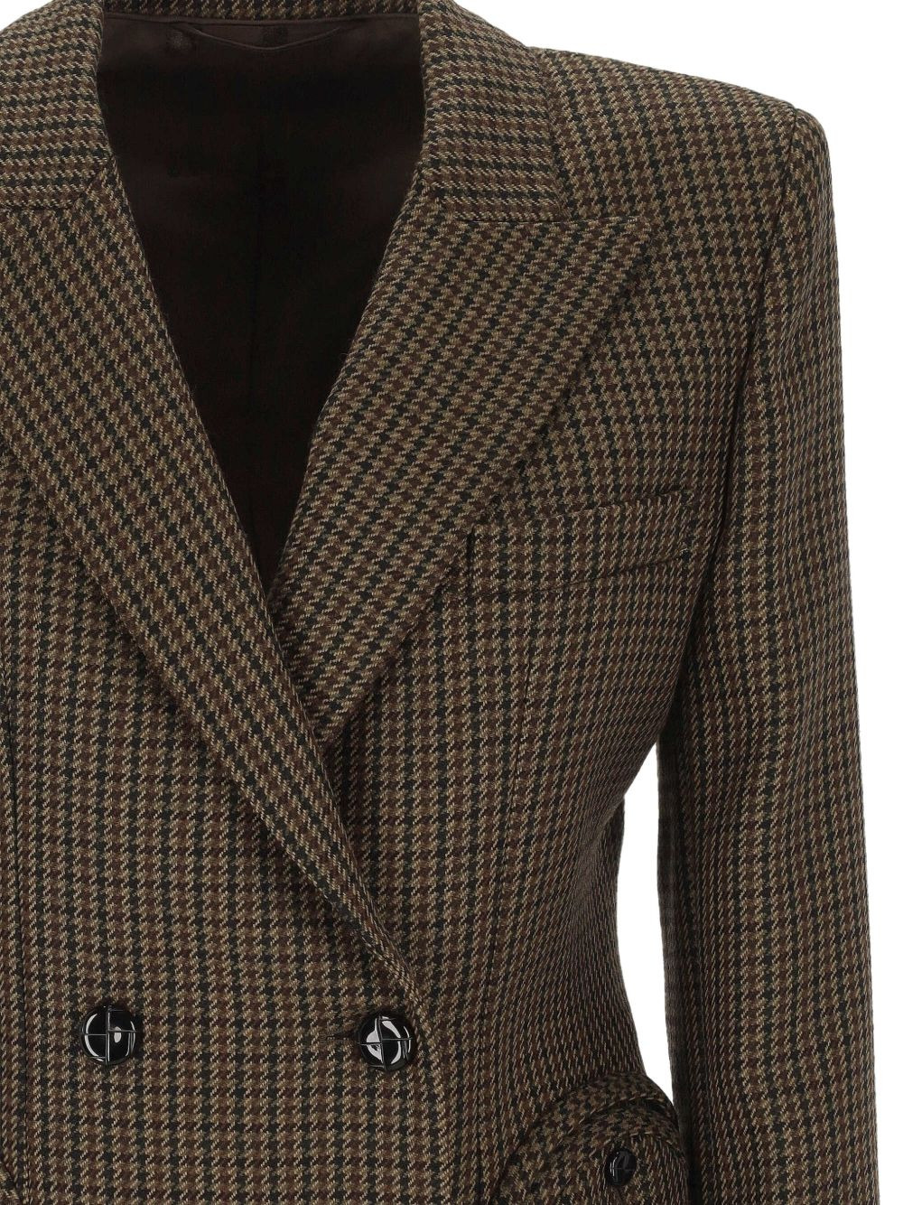 houndstooth double-breasted blazer - 3