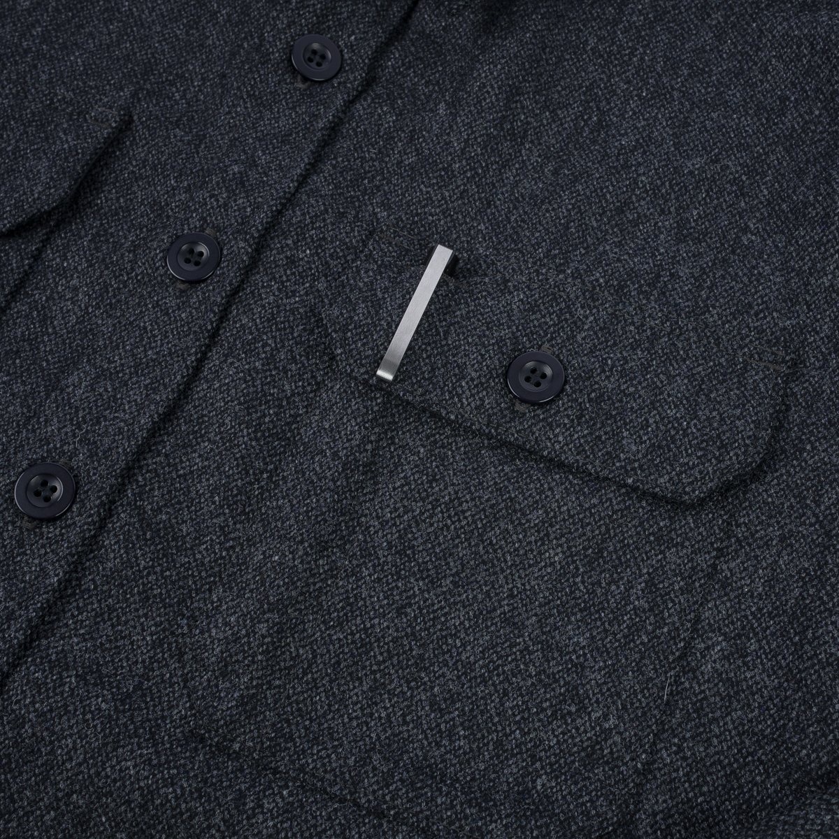 IHDR-434-ABC 14oz Fox Brothers® Arsenic Barleycorn Flannel CPO Shirt - Grey - 12