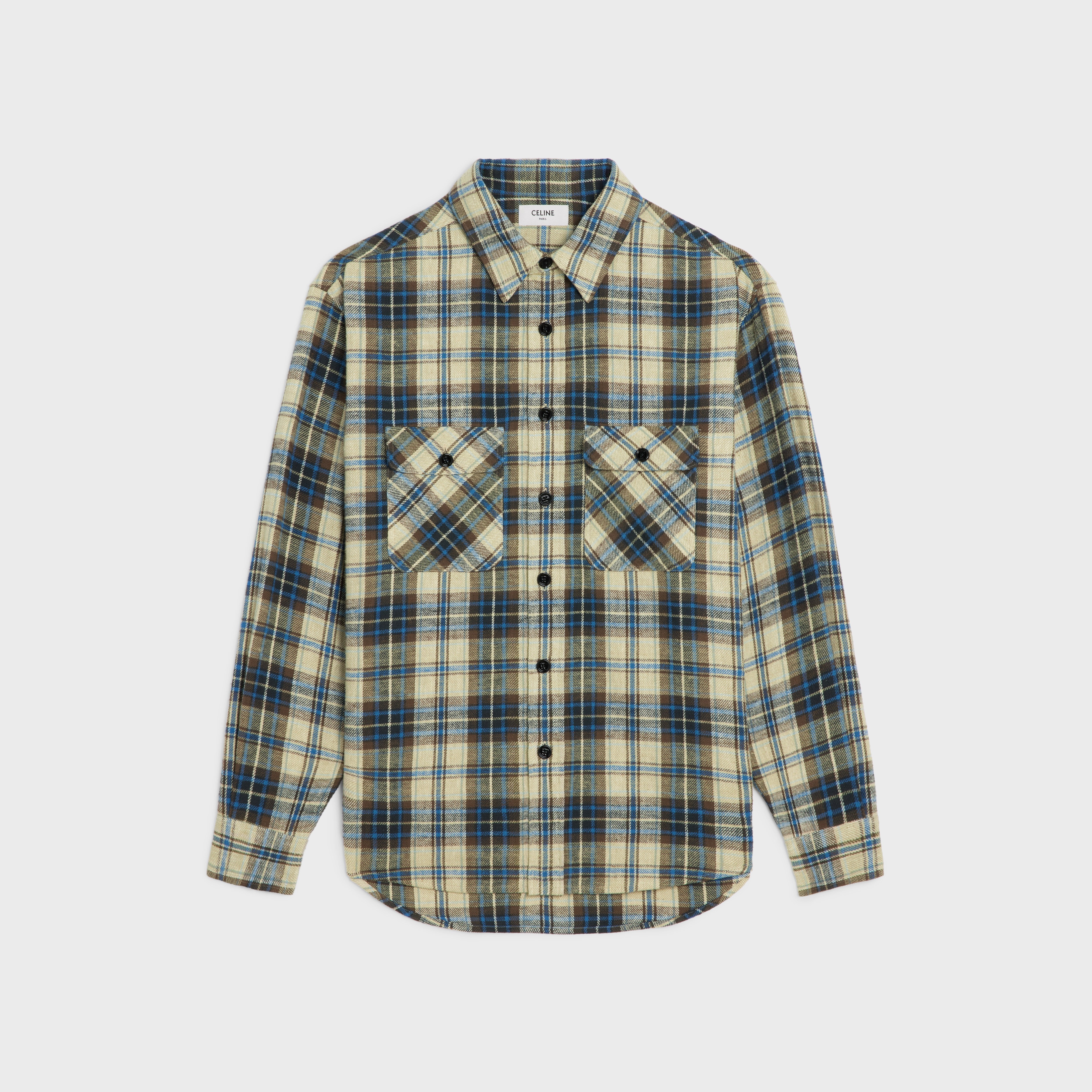 loose shirt in checked cotton - 1