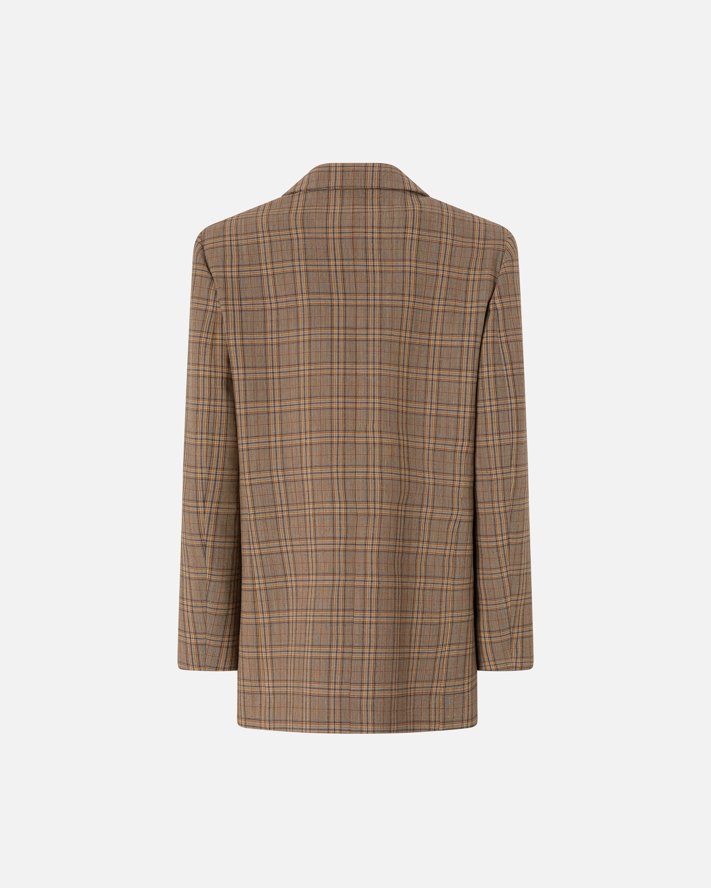DOUBLE-BREASTED BLAZER WITH CHECKED PATTERN - 2