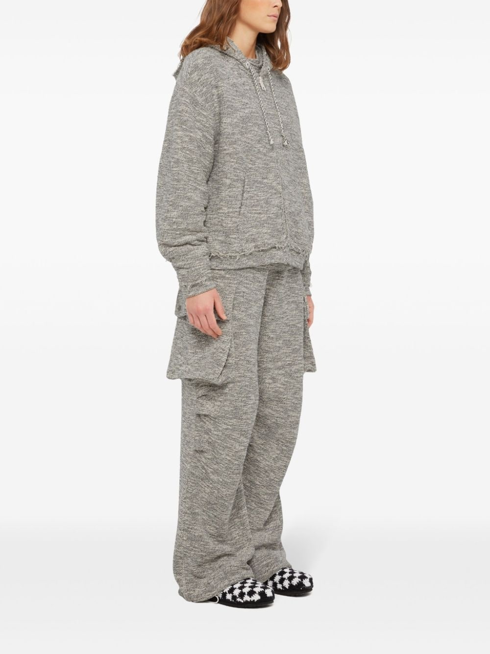 B&W Mouline zipped hoodie - 4