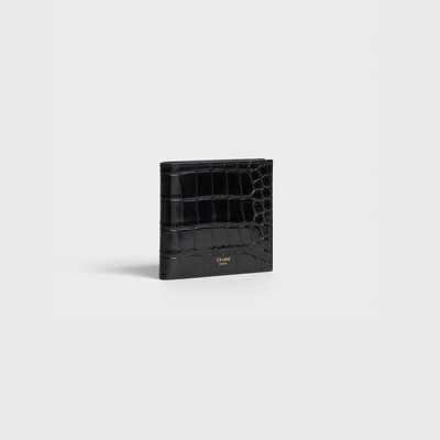 CELINE Bi-fold wallet in Croco stamped calfskin outlook