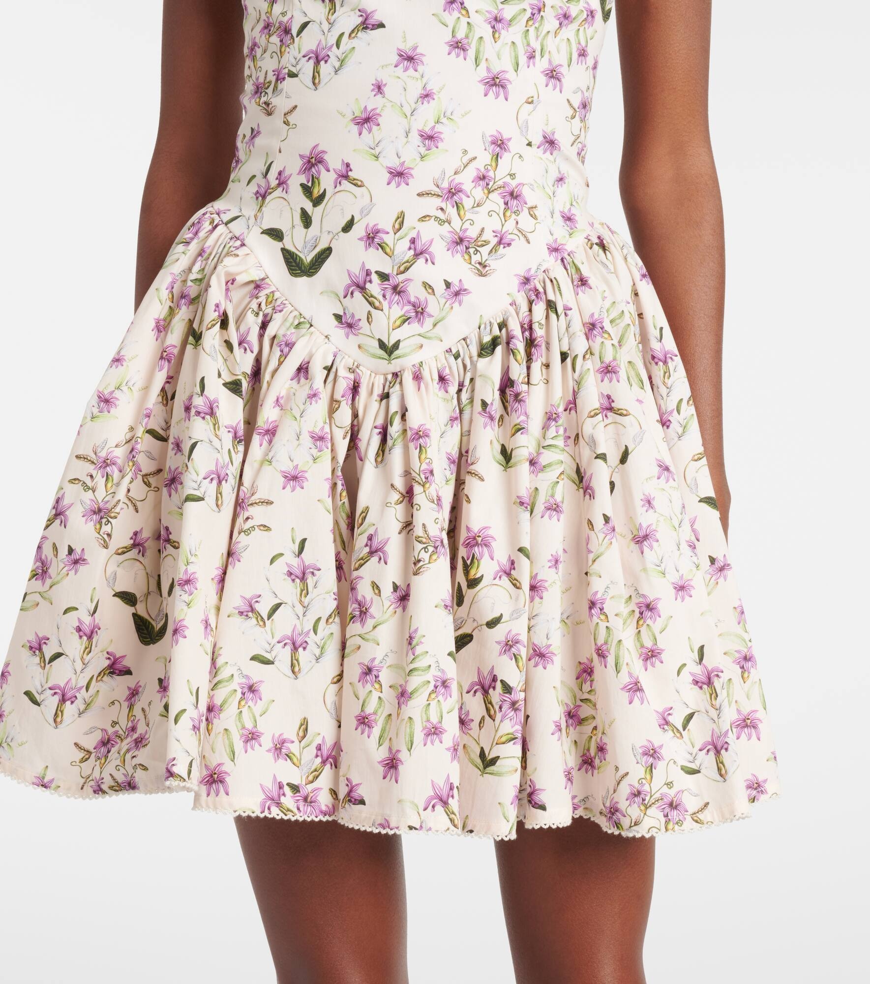 Pluma floral cotton minidress - 5