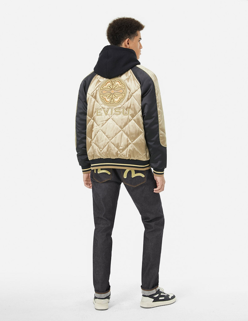 Seagull Metallic Embroidery Carrot Fit Jeans #2017 3