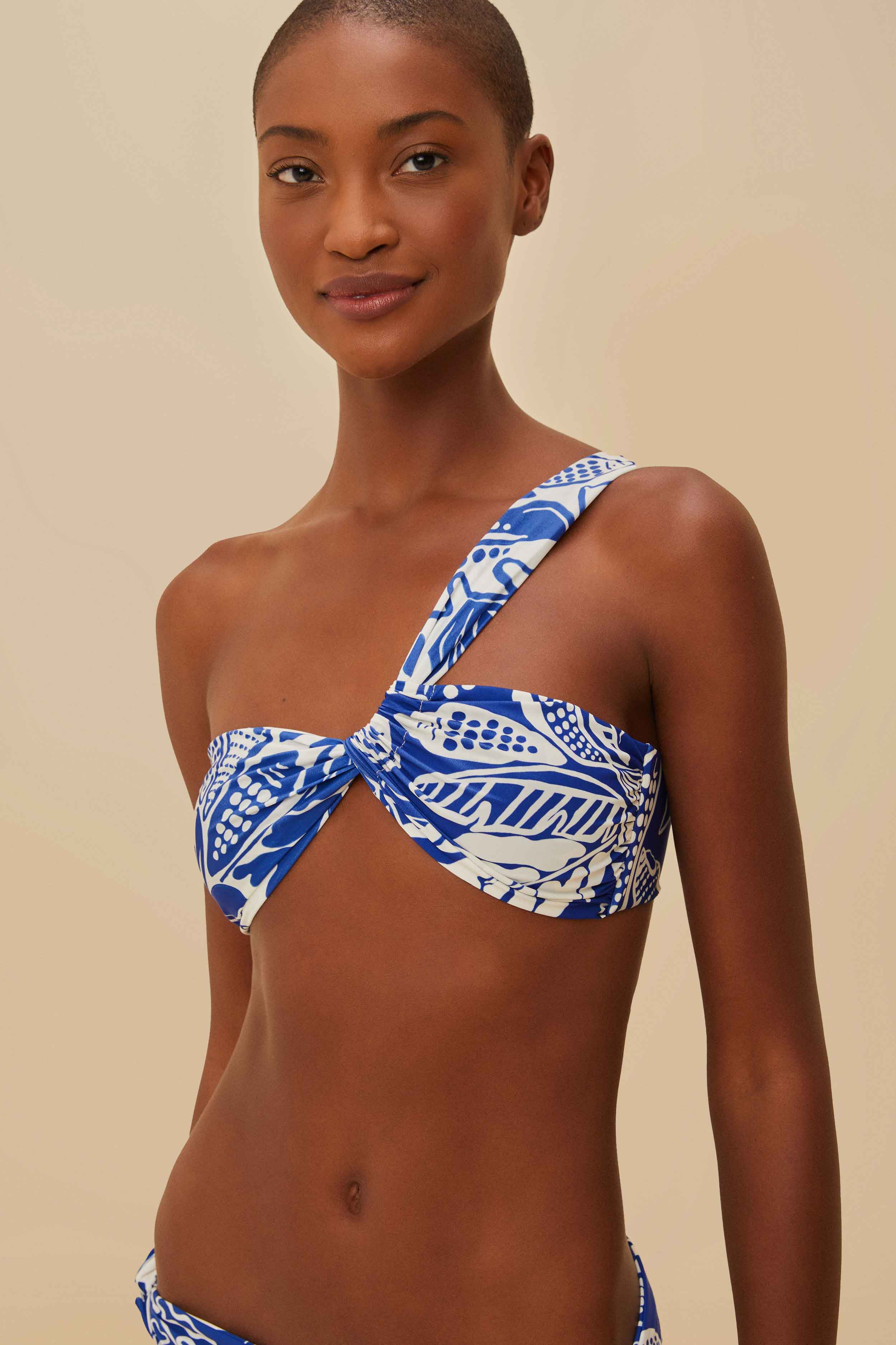 Off-White River Nature One-Shoulder Bikini Top - 1