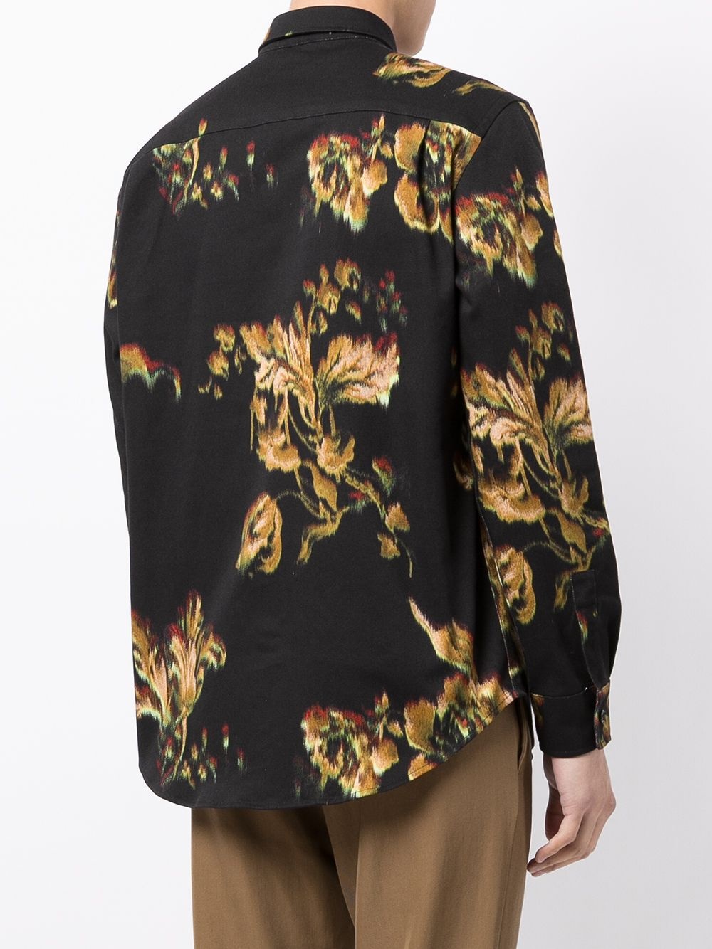 Disrupted Rose print patch-pocket shirt - 4