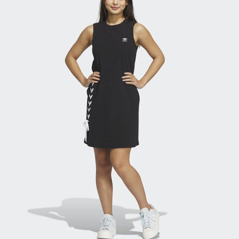 adidas (WMNS) adidas originals Logo dress without sleeve 'Black' IP2193 outlook