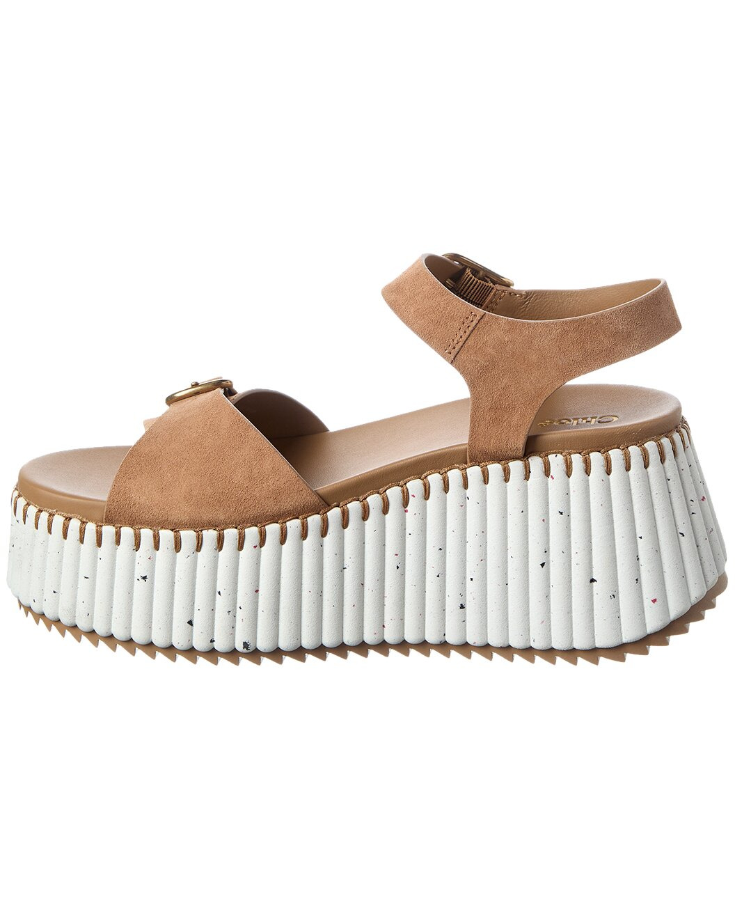 Chloé Nama Suede Wedge Sandal - 2