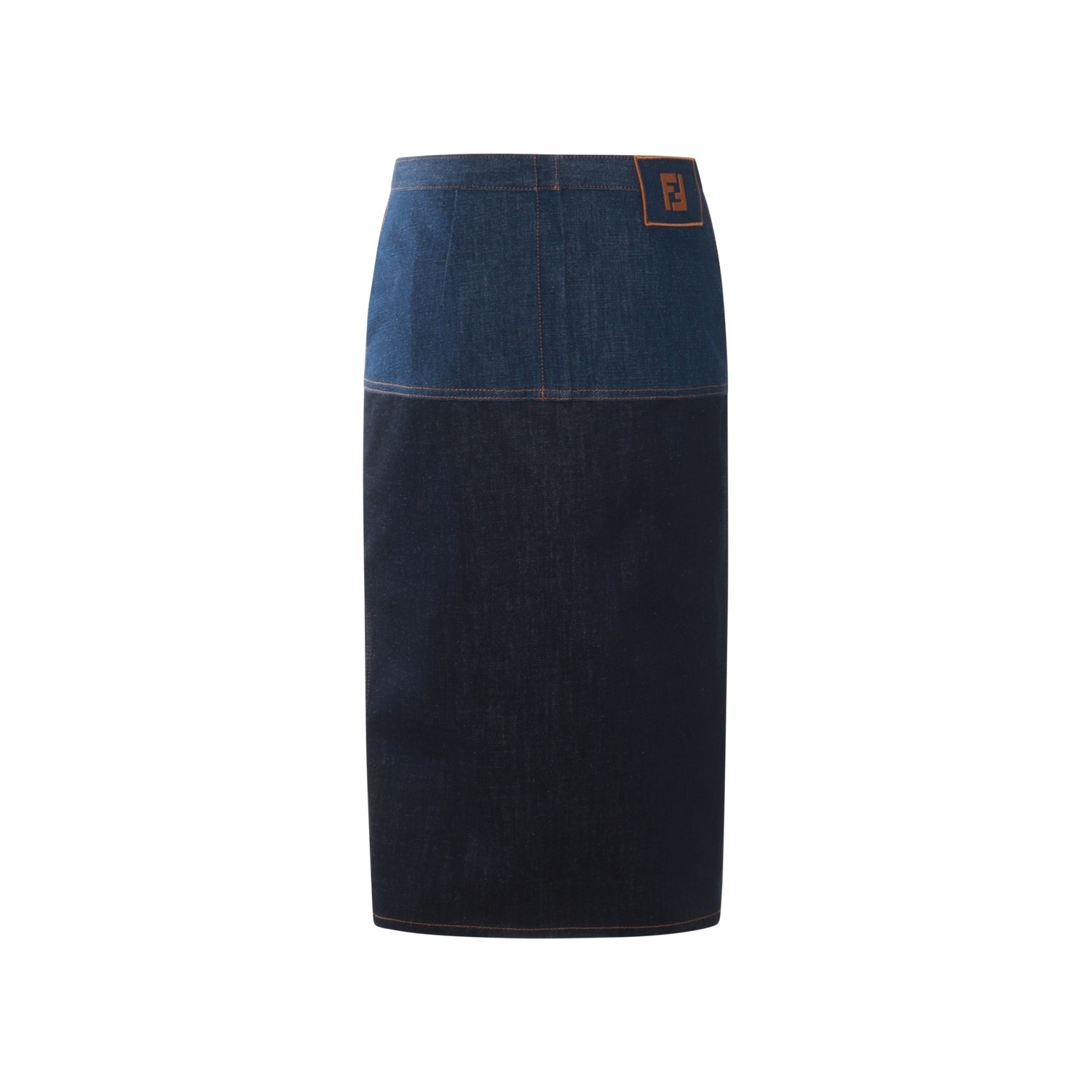 BLUE COTTON DENIM SKIRT - 2