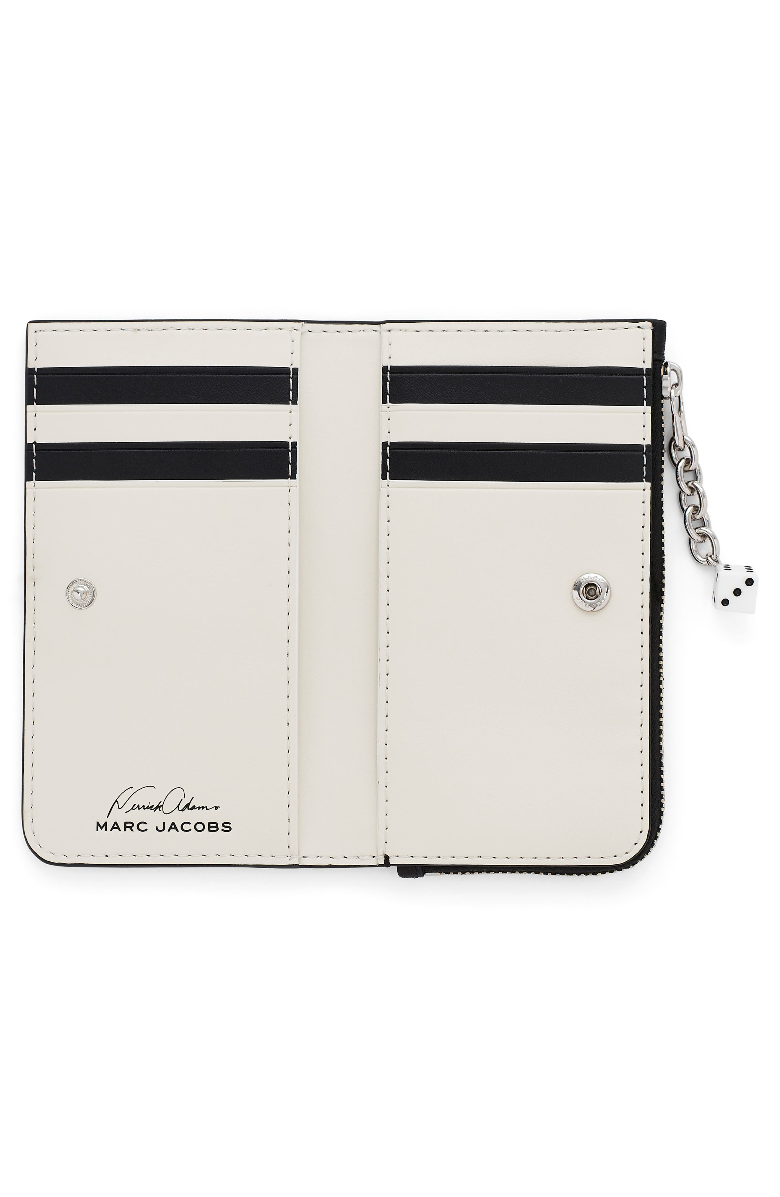 Marc Jacobs The Medium Flat Leather Wallet in Black/white at Nordstrom - 2