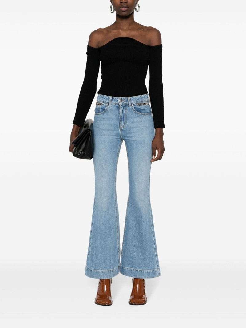 Stella McCartney Falabella chain flared jeans outlook