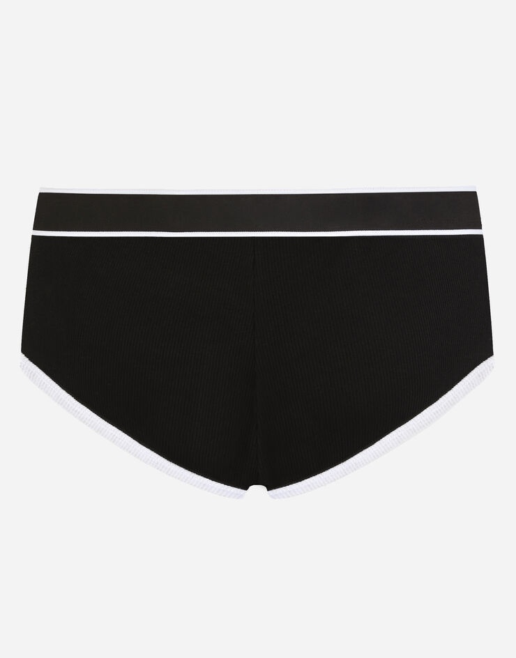 Fine-rib cotton Brando briefs with DG patch - 3