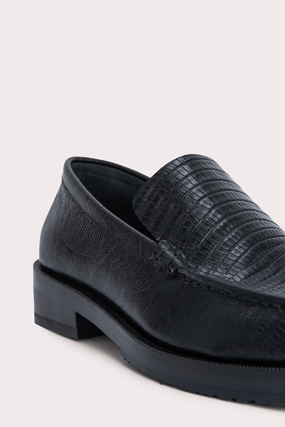 Rafael Black Lizard Embossed Leather - 5