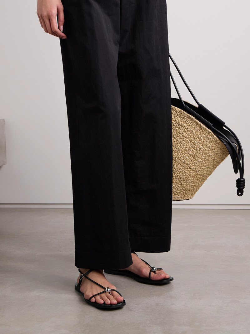 LOEFFLER RANDALL Lara Embellished Leather Sandals outlook