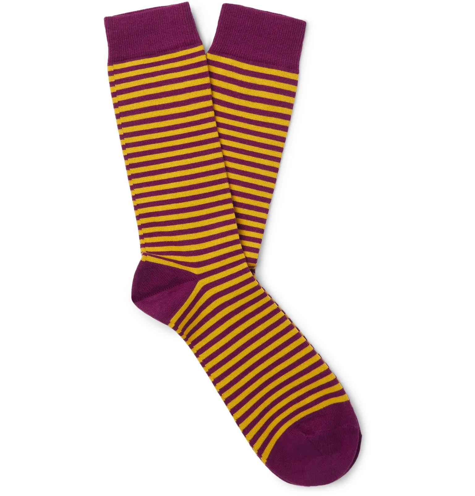 Striped Cotton-Blend Socks - 1