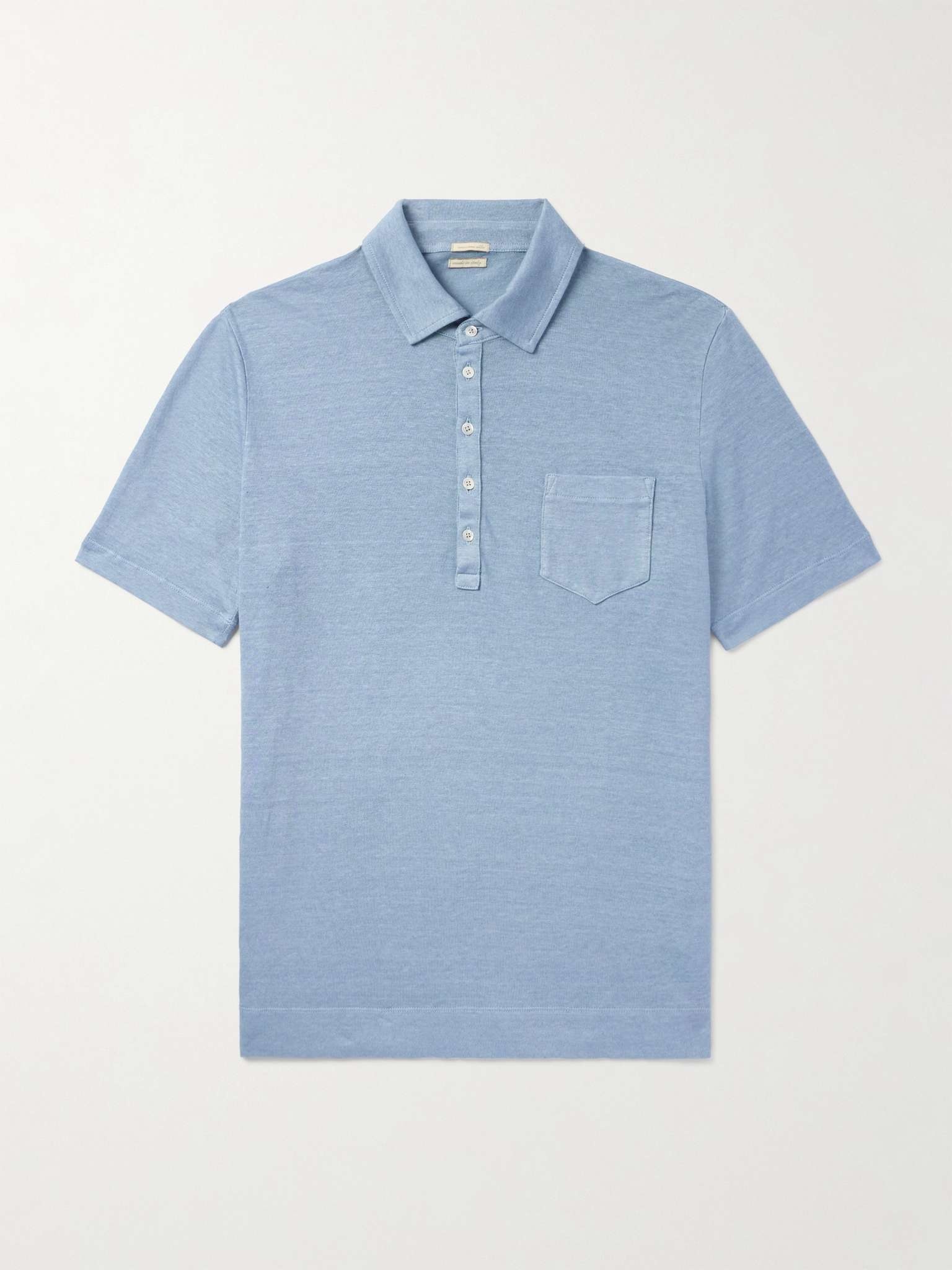 Linen and Cotton-Blend Polo Shirt - 1