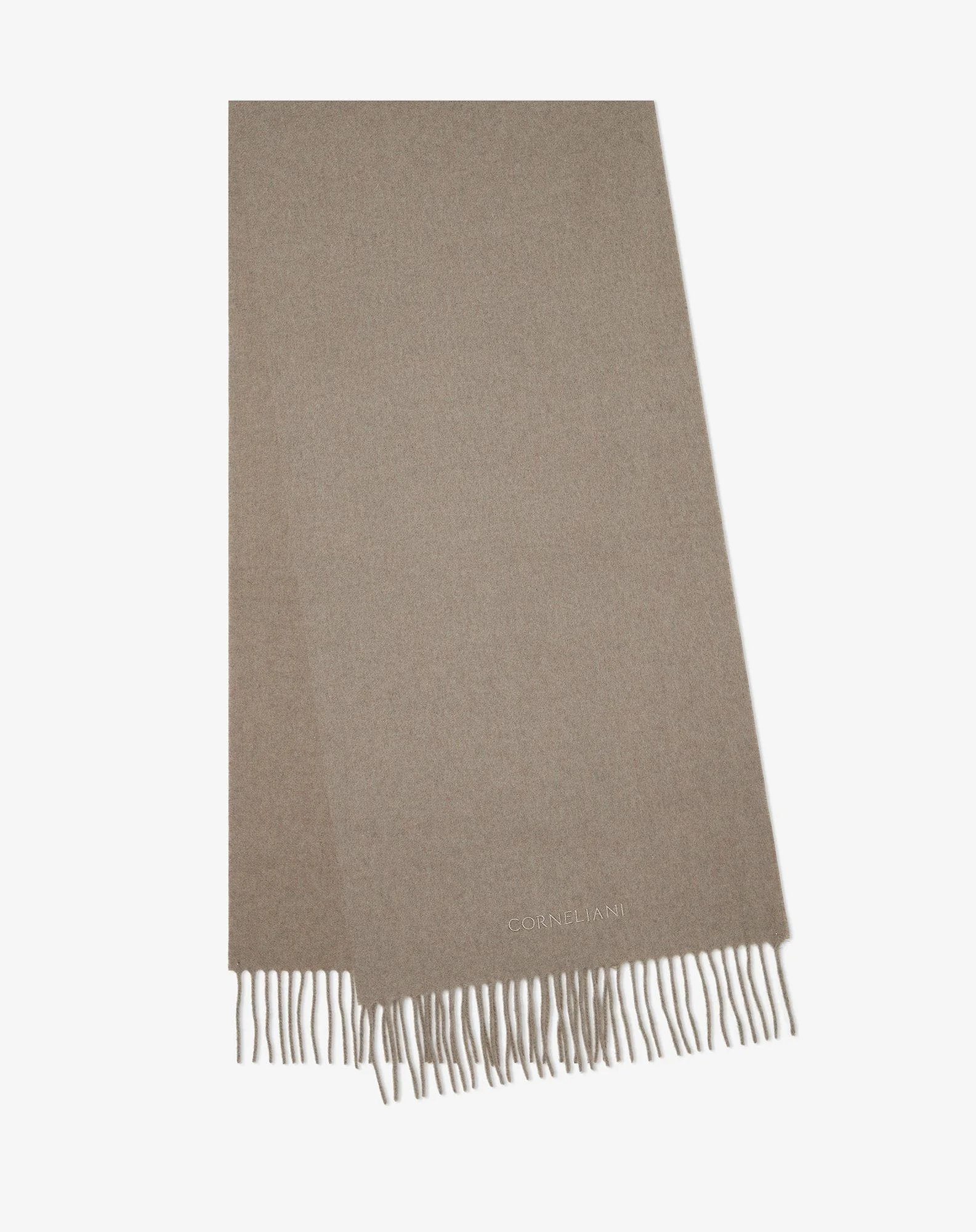 Beige pure cashmere scarf - 1