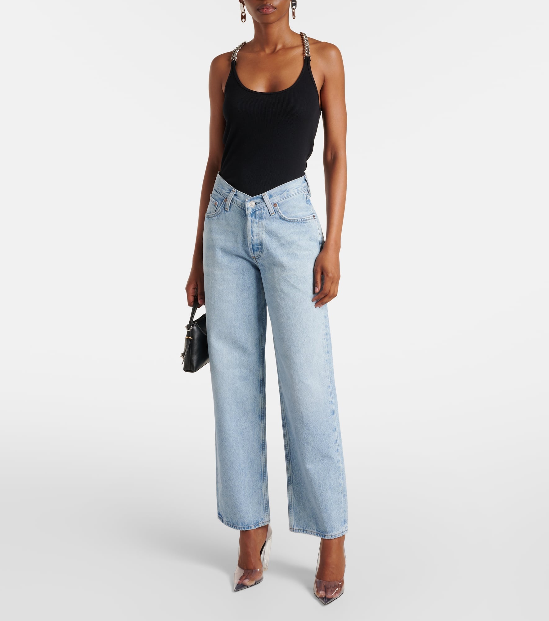 V-Waist Baggy high-rise wide-leg jeans - 2