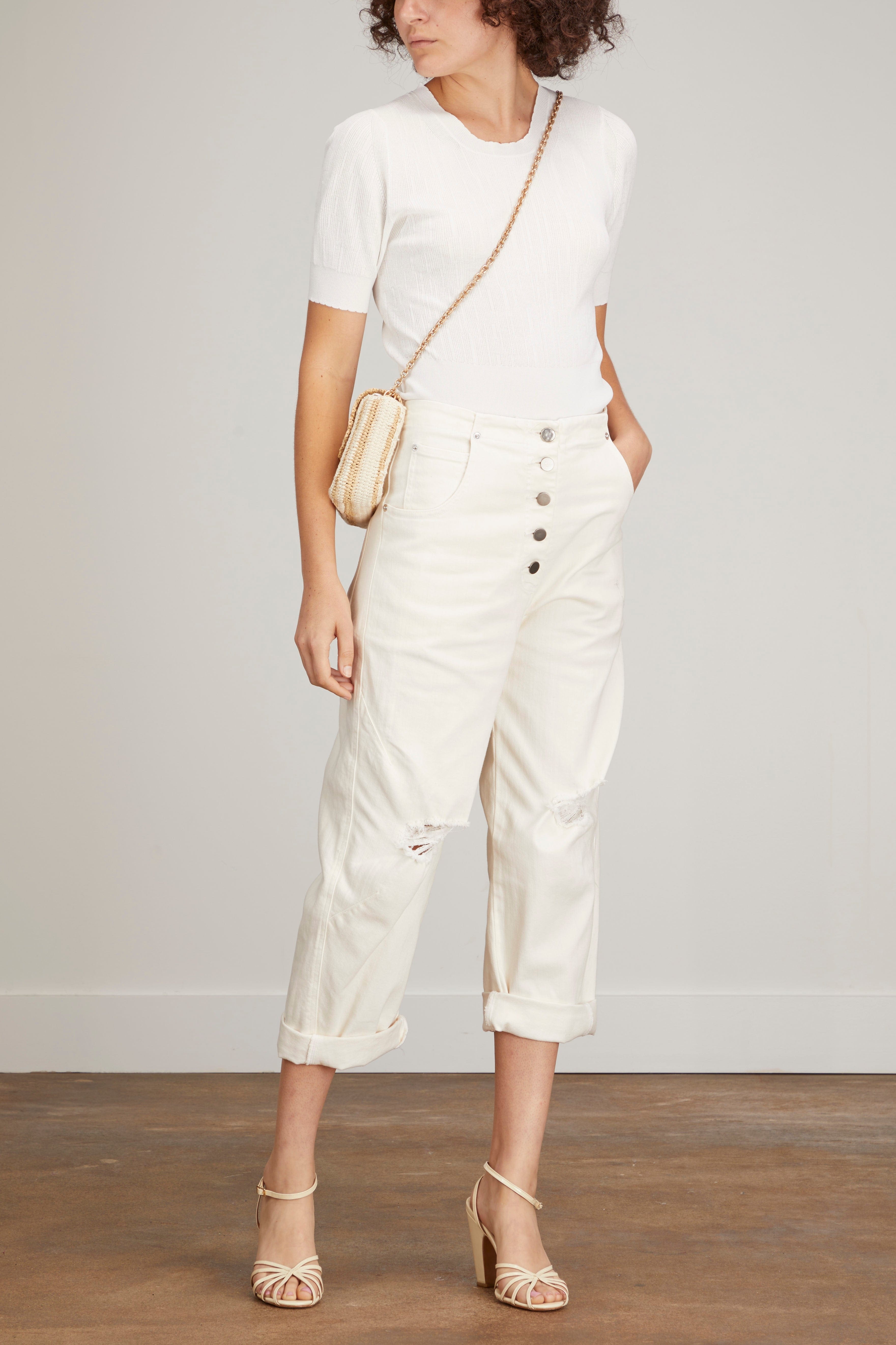 Wilkes Pant in Dirty White - 2