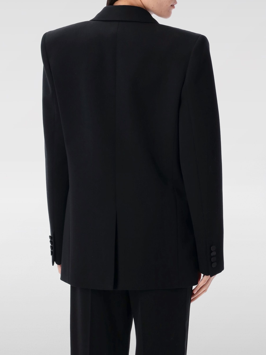 Saint Laurent single-breasted wool tuxedo blazer - 2