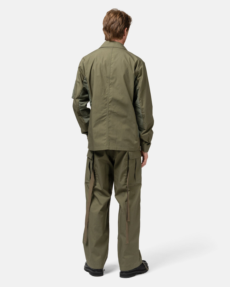 Cotton Nylon Oxford Jacket Khaki 3
